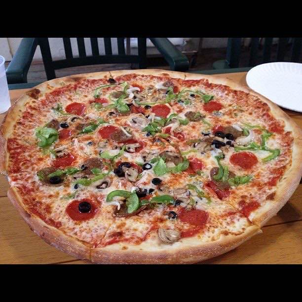 A whole pie at Bronx Pizza