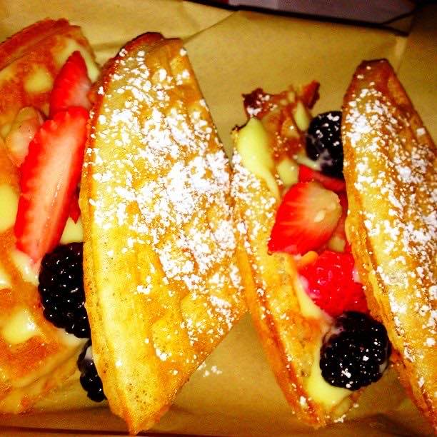 Crème brûlée waffle at Bruxie