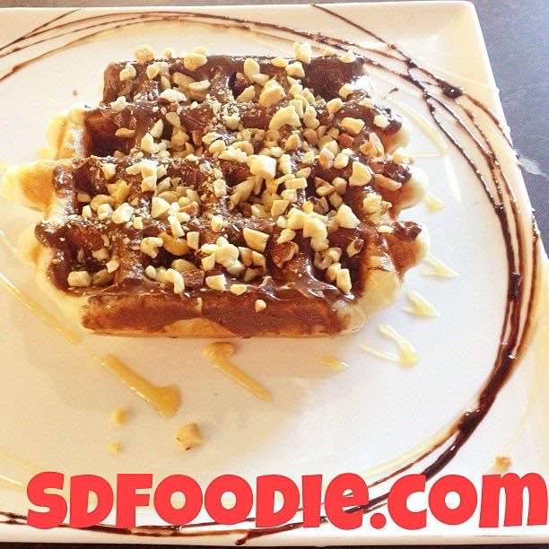 A Nutella waffle at Cafe Hue that needed gelato