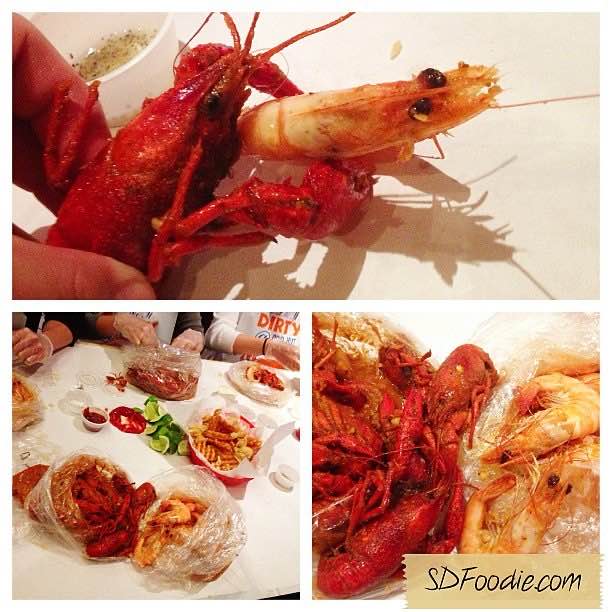 Crawdads and shrimp at The Crab Hut