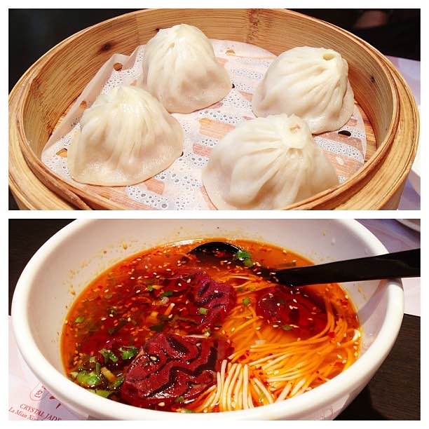 Xiaolongbao and noodles at Crystal Jade