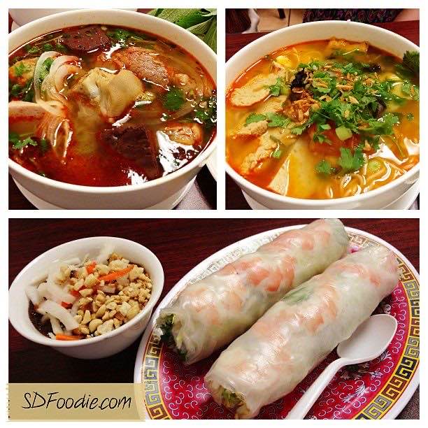 Bún bò Huế and bún riêu on El Cajon Boulevard