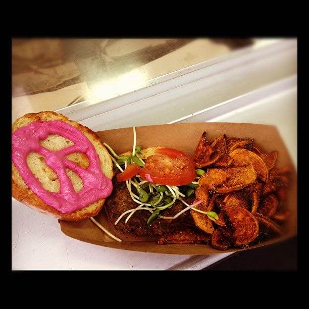 The Mother Trucker vegan burger from The Green Truck
