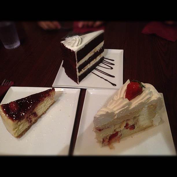 Three slices at Heaven Sent Desserts