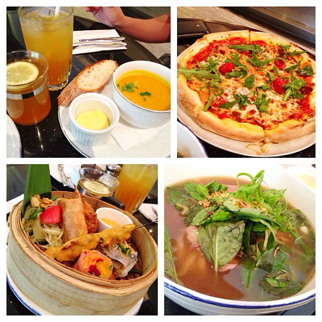 A lunch spread in Hong Kong