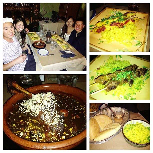 Tagine and kebabs at Kous Kous — good food, slow service