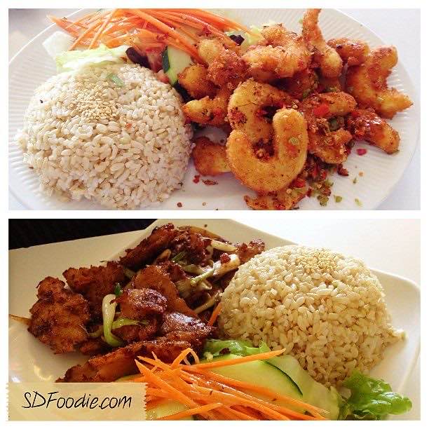 Vegan plates at Loving Hut