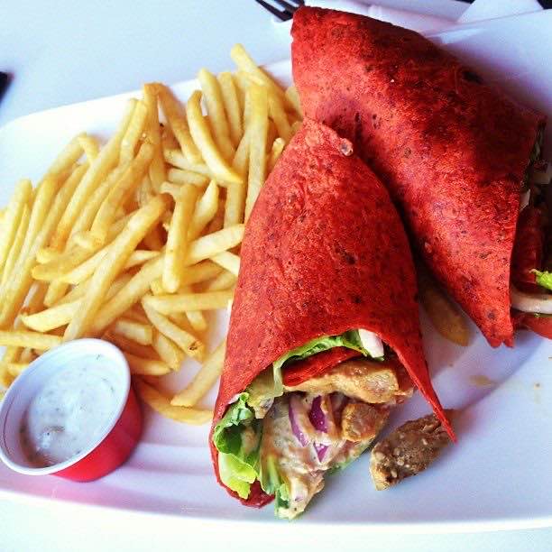 Lamb kabob wrap at Luna Grill