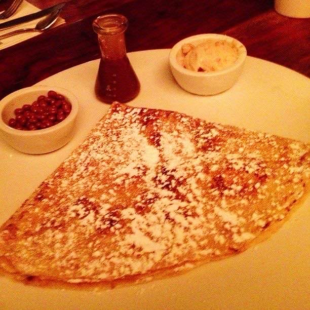 A chocolate crêpe at Max Brenner