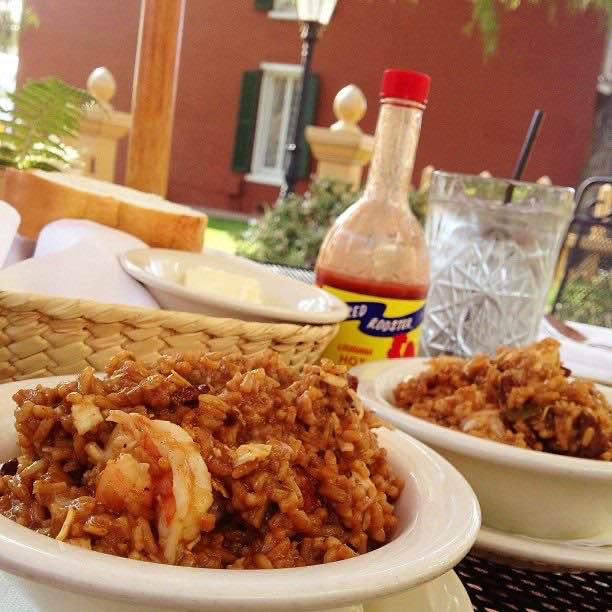 Jambalaya on the patio at New Orleans Creole Cafe