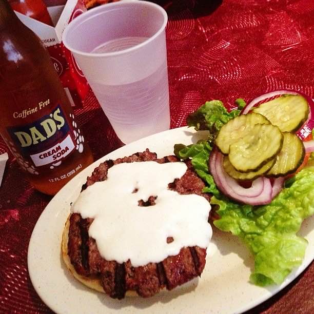 A kangaroo burger in North Park