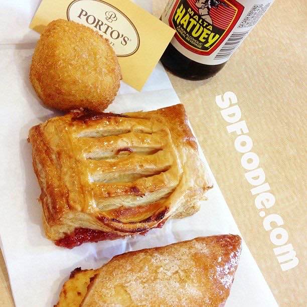 Potato balls and pastries at Porto’s