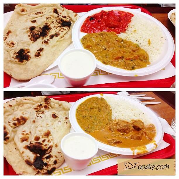 Curry and naan at Punjabi Tandoor