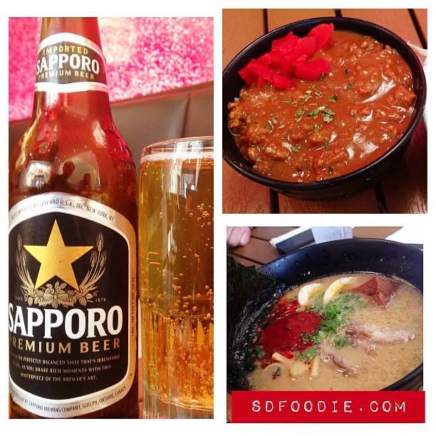 Ramen, curry and Sapporo at Ramen Yamadaya