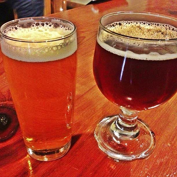 Apprentice IPA and a Belgian-style ale at Societe