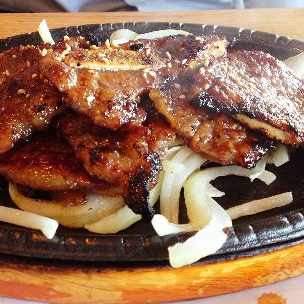 Sizzling kalbi at Tofu House