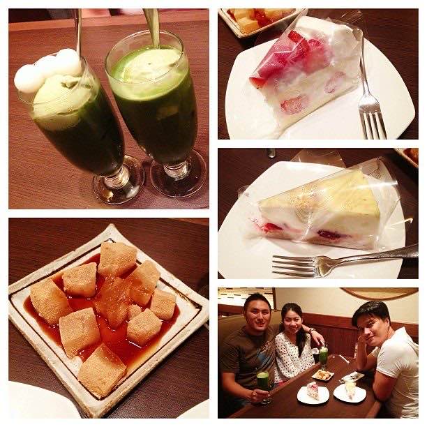 Matcha floats and mochi at Yumemiya