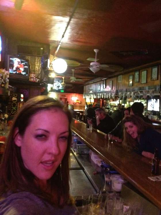 Molly is the best! Thanks for making some good drinks and snapping pics of us =p — Star Bar photograph by Roger Ma