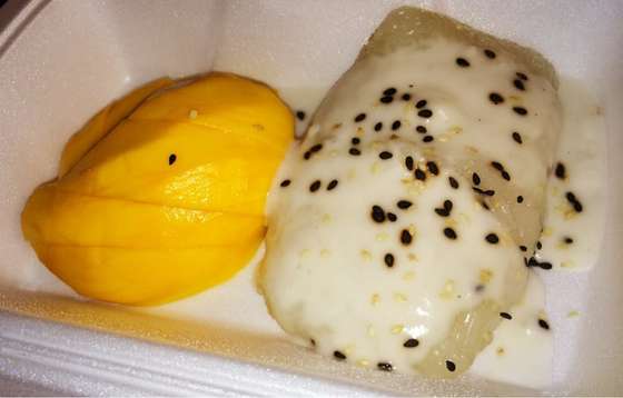 Mango sticky rice — Tuk Tuk One Thai Restaurant photograph by Roger Ma
